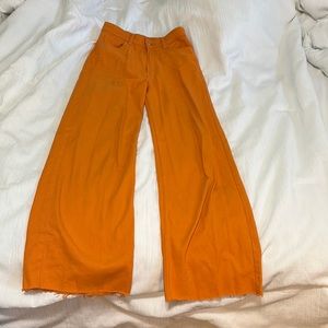 Orange Wide leg Jeans